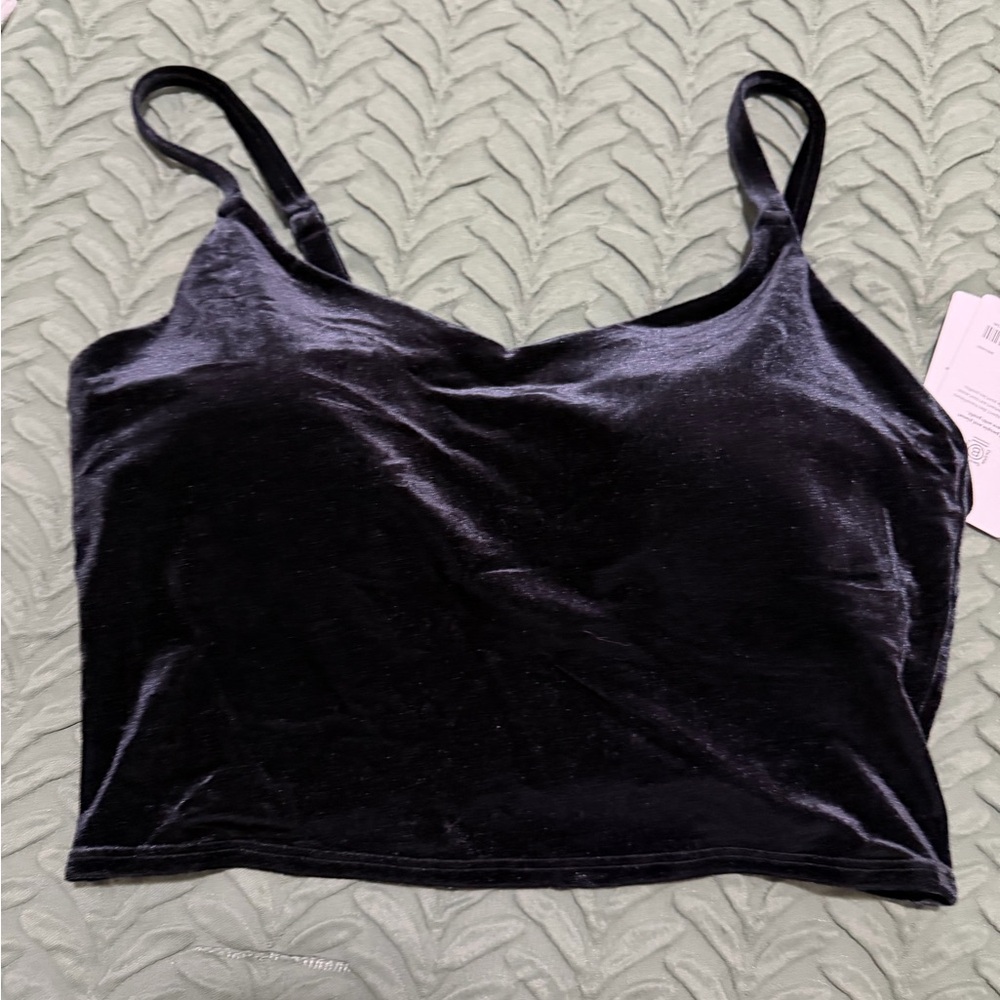 Athleta Black Velvet Camisole Top